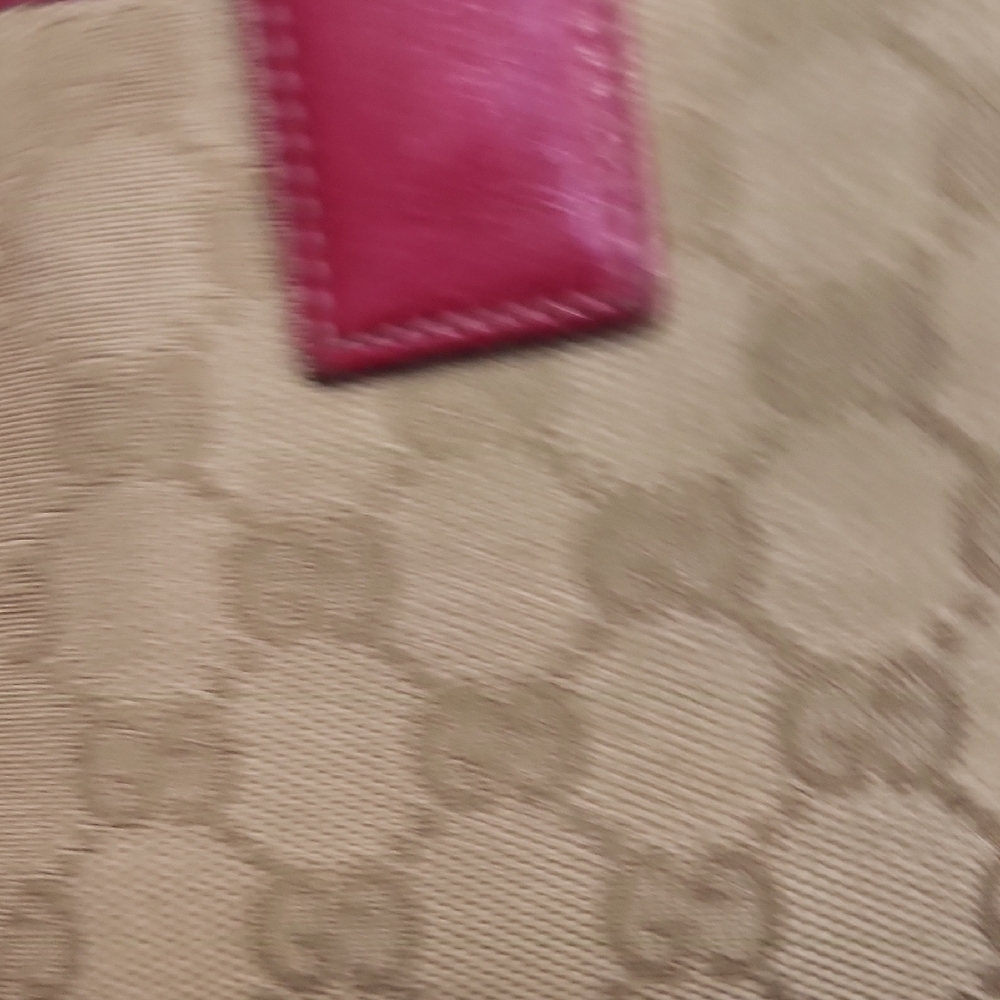 🤎▪️Gucci▪️ Beige and Red Women's Canvas Red Leather Trim Wallet - Picture 12 of 16